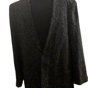 1980s Cotler Black/white Dot Classic Blazer with flare back